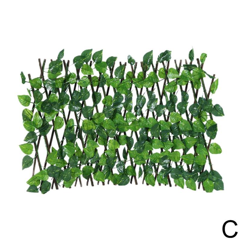 Retractable Artificial Garden Plant Fence Home Garden Wooden Fence Frame Decoration Courtyard Telescopic Plant Climbing C7T0: C