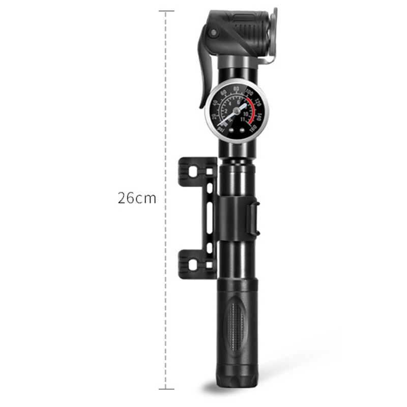 -Portable Bike Pump Gauge High Pressure Hand Pump Bike Accessories Bicycle Pump