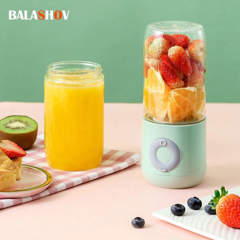 Licuadora portátil recargable por USB, Mini procesador de alimentos para el hogar, batidora, máquina exprimidora, taza procesadora de alimentos, 500ml