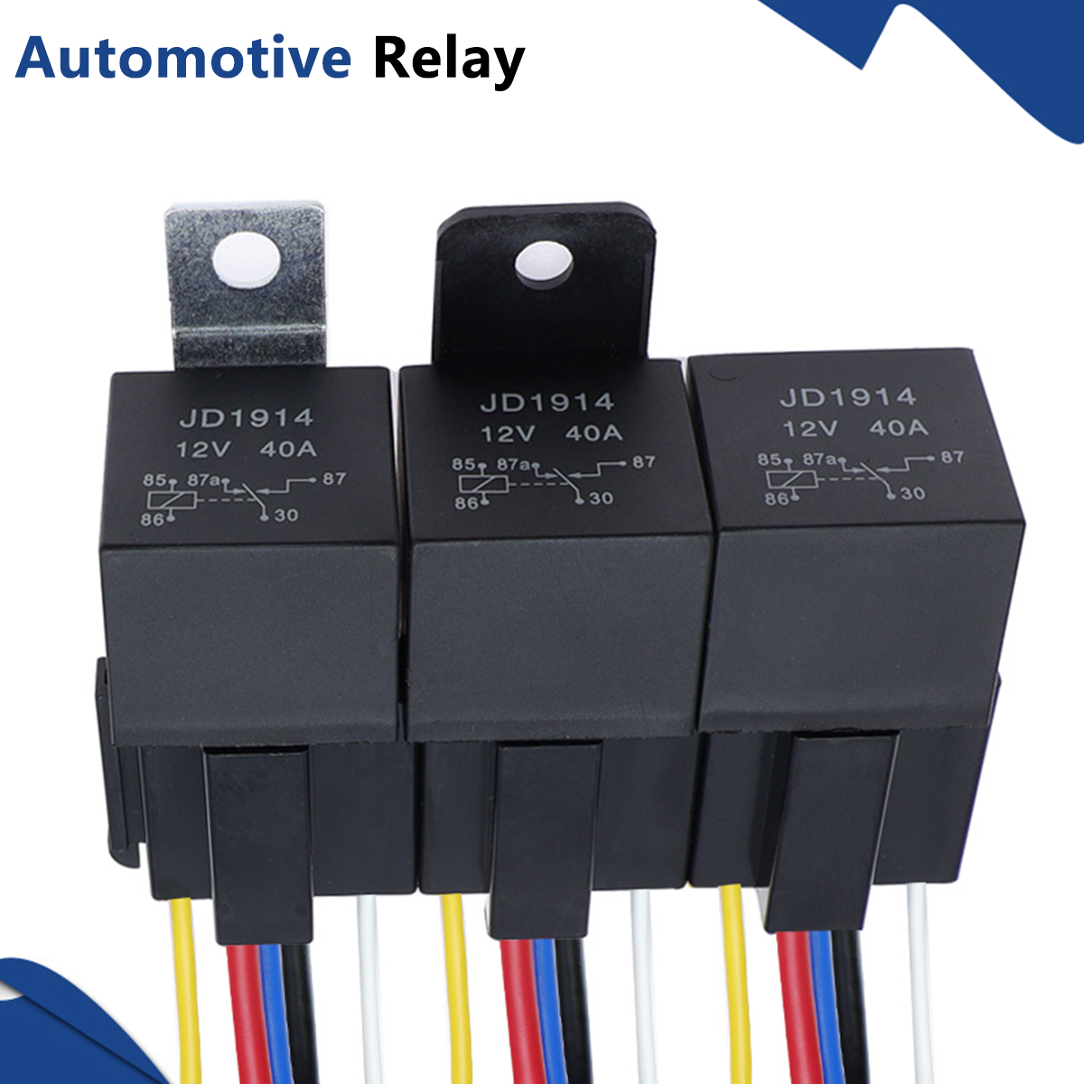 Relé de coche impermeable de 4, 5 pines, 4P, 5P, 40A, relés automotrices de larga duración, relé normalmente abierto DC 12V/24V para luz frontal, aire acondicionado