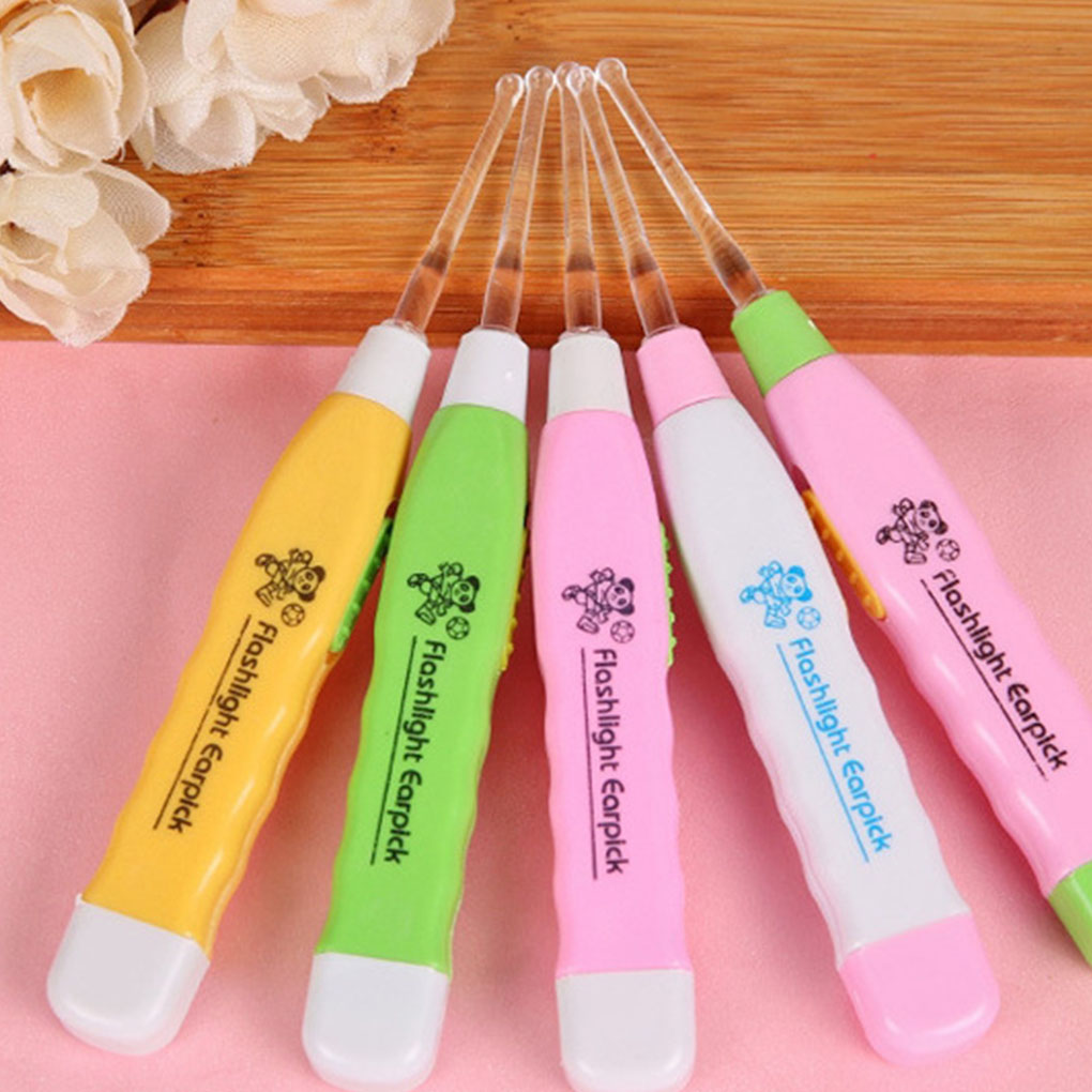 Babyverzorging Oor Lepel Licht Kind Oren Schoonmaken Met Licht Oorsmeer Lepel Graven Lichtgevende Graven Oor Cartoon Lepel