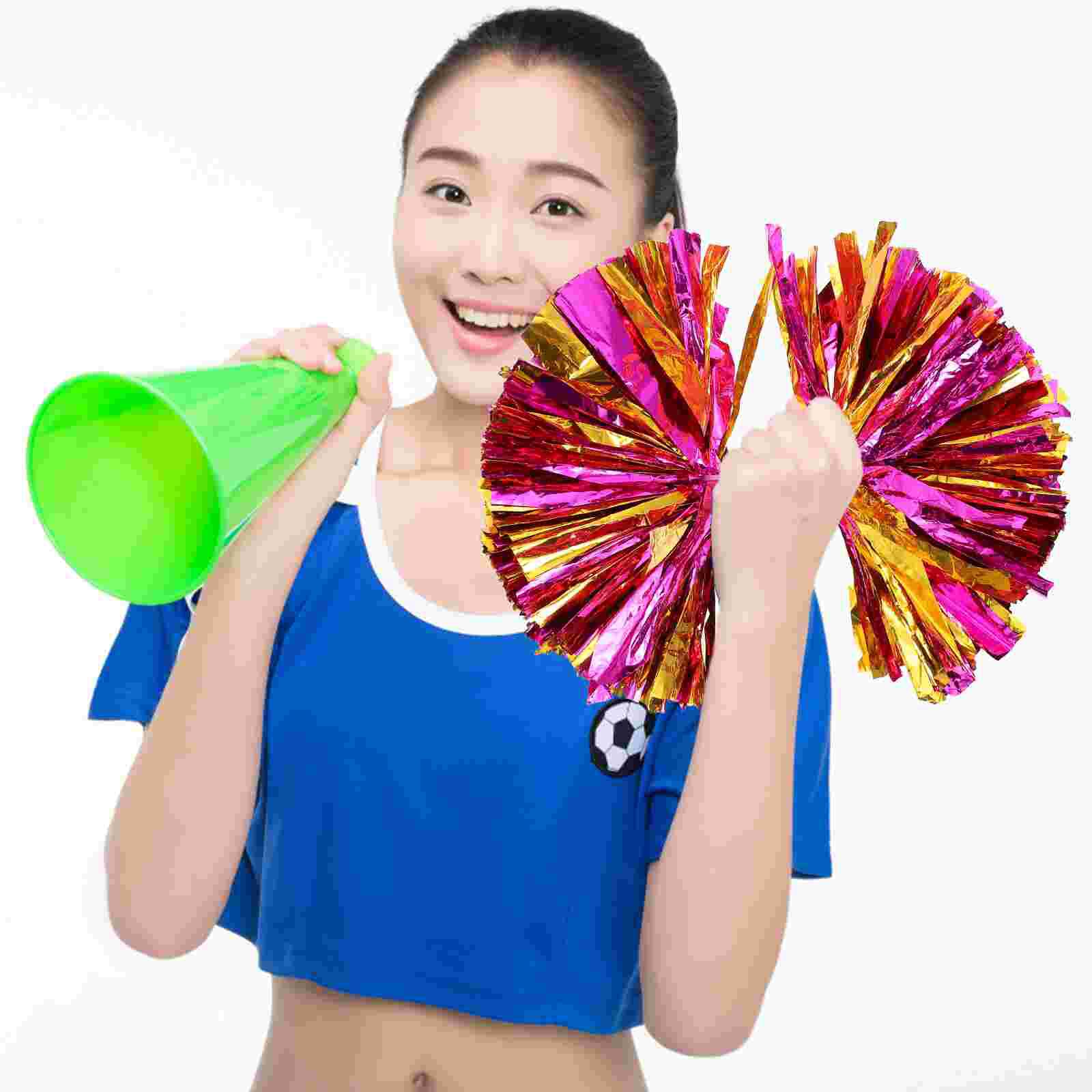 2 Stuks Cheerleader Pom Poms Perforamnce Prop Juichen Pom Poms Dansen Pom Poms Voor Party Concurrentie Sport