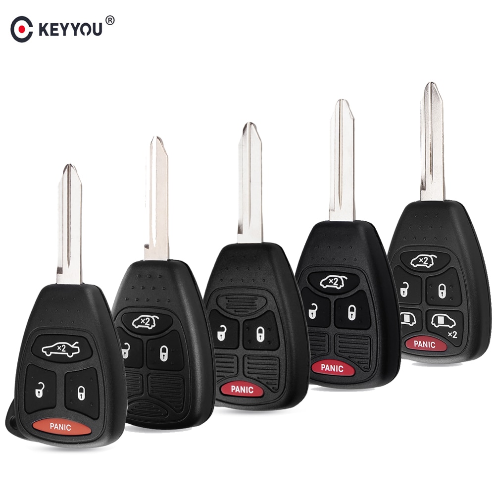 KEYYOU carcasa de llave a distancia de coche para Chrysler 300 Aspen Dodge Dakota Durango para Jeep Grand Cherokee comandante Fob clave Auto