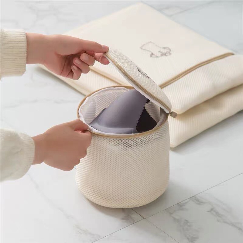 Conjunto de bolsa de lavandería, Bolsa de lavado para ropa sucia, sujetador, ropa interior, calcetines, Filet, máquina de viaje, Waszakken, 4/6/8 Uds.