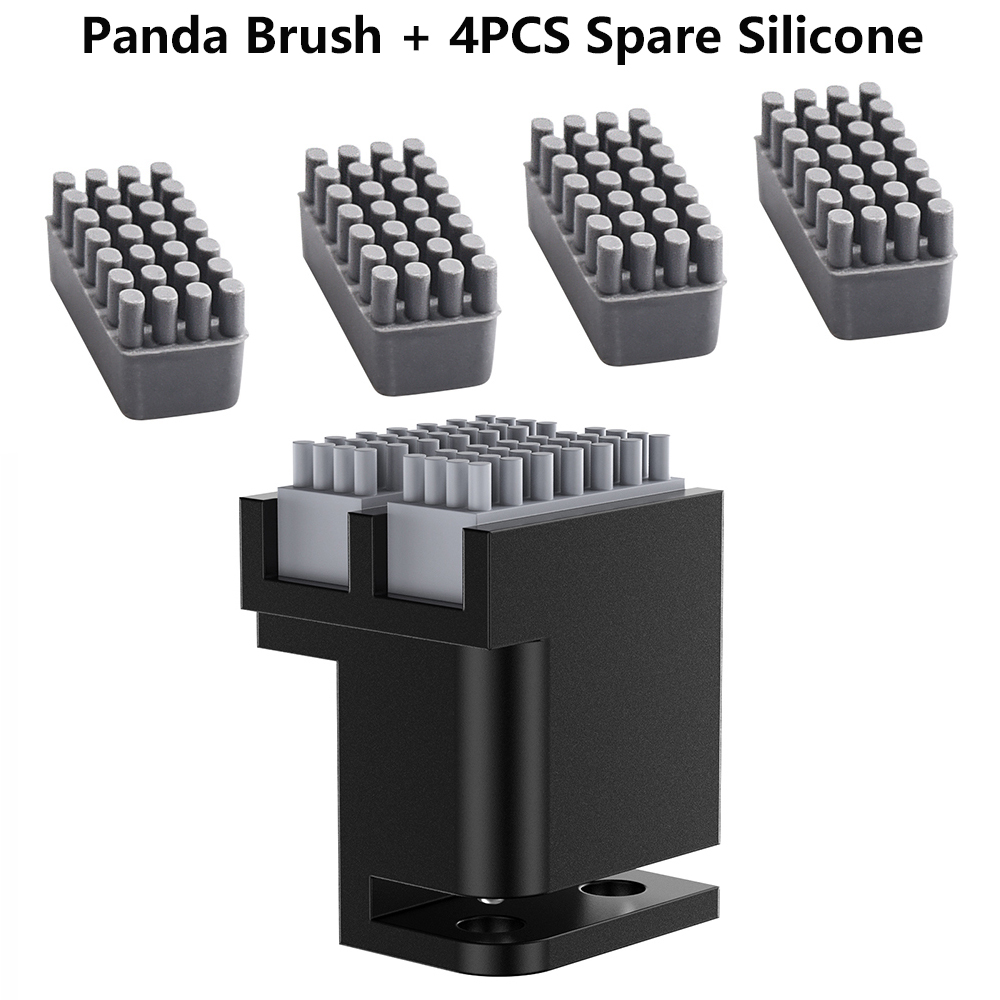 BIGTREETECH Panda Brush PX Panda Purge Shield Nozzle Wiper Print Head Cleaner Silicone Brush Mounted Scrubber For BambuLab P1 X1: Blue