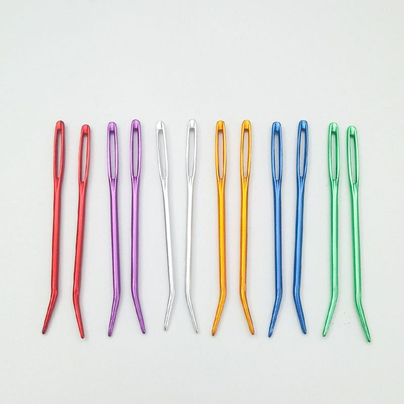 2PCS Large Eye Blunt Sewing Needles Cross Stitch Knitting Needle Handmade Leather Embroidery Thread Needle Sewing Accessories