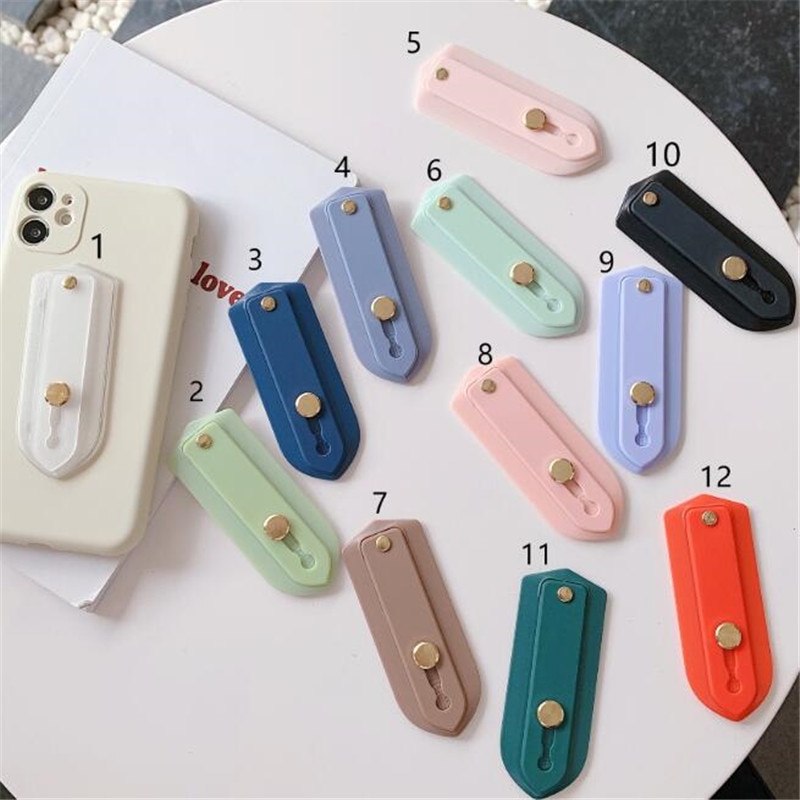 Wrist Band Hand Band Finger Grip Mobile Phone Holder Stand Push Pull Car Phone Socket Holder For Iphone 11 Xiaomi Huawei