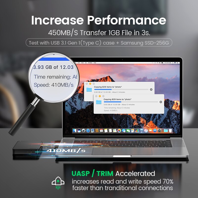 Ugreen Hdd Case 2.5 Ssd Case Sata Naar Usb Hdd Caddy Portable Vaste Kabel Docking Station Voor Externe Harde Schijf ssd Drive Case