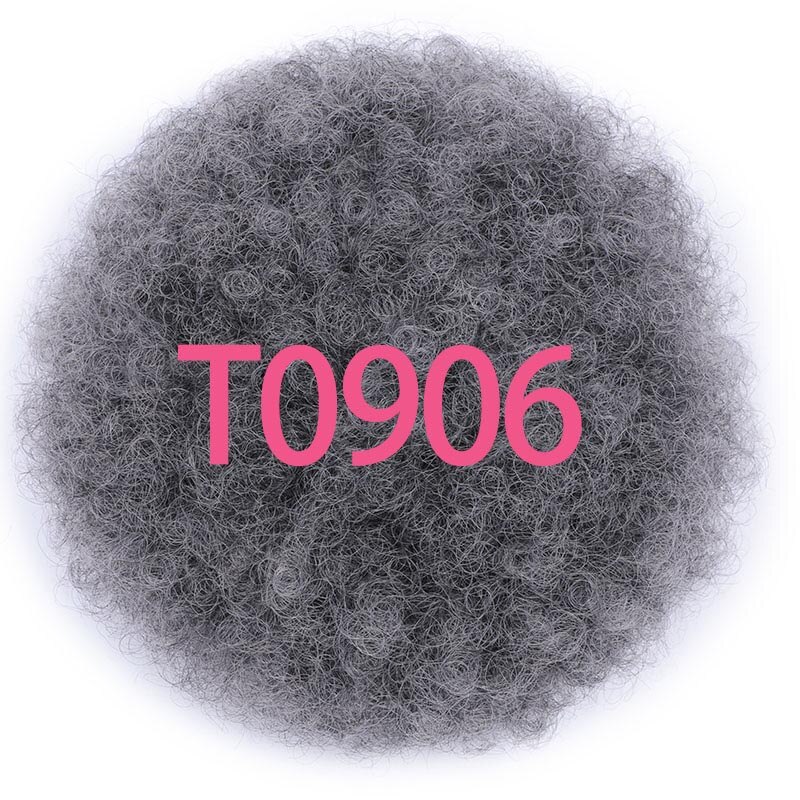 Miss paryk kort krøllet hestehale snoretræk høj puf klip i hårforlængelser syntetisk afrikansk amerikansk afro frisure: #99j