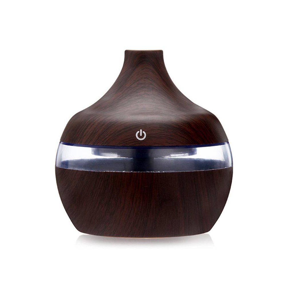 Trekorn aromaterapi usb luftfukter vanndråper luftrensing eterisk olje aroma diffuser hjemmekorn: Mørkt trekorn