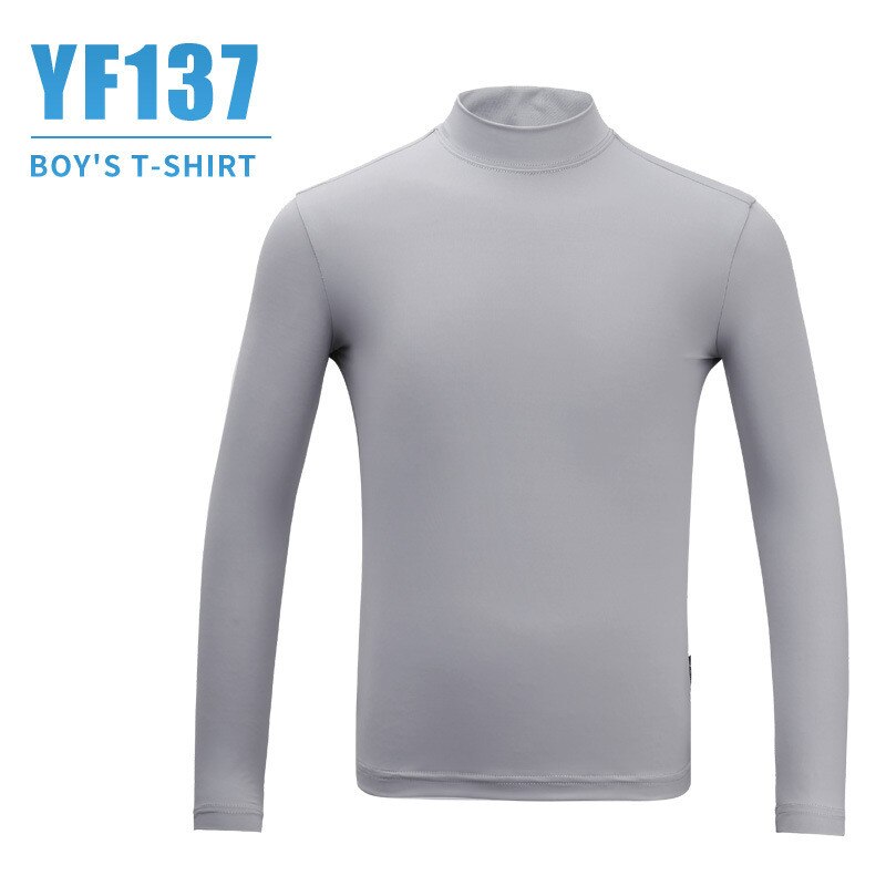 PGM kinderen Zonnebrandcrème Shirts Jongens Zomer Anti-Uv Onderkant Shirt Sport Lange Mouwen Kinderkleding: Grey / M
