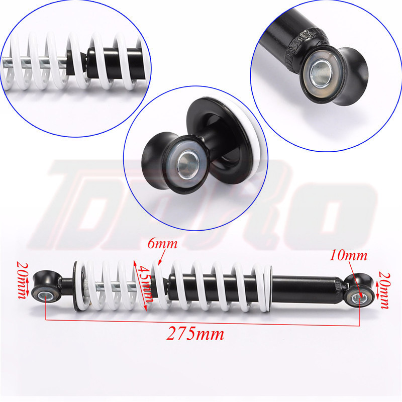 2xmotocicleta 275mm Amortiguador delantero suspensión protección para SU-30 ATV Quad Buggy Go Kart Dirt Bike no hidráulico