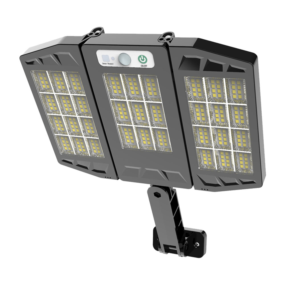 264/384 LED 3 COB Solar Street Lights Outdoor 3 Head Motion Sensor 180 Angle Wide Lighting Waterproof Remote Control Wall Lamp: 265LED