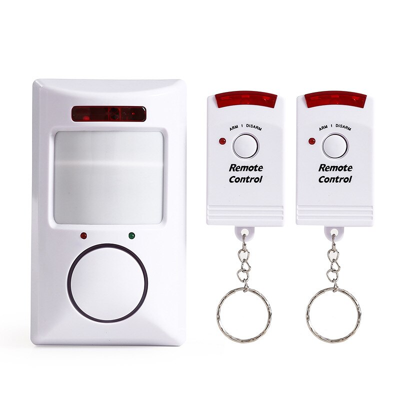 Hjemmesikkerhedsalarm infrarød sensor tyveri bevægelsesdetektor alarm monitor trådløs alarm system 2 fjernbetjening