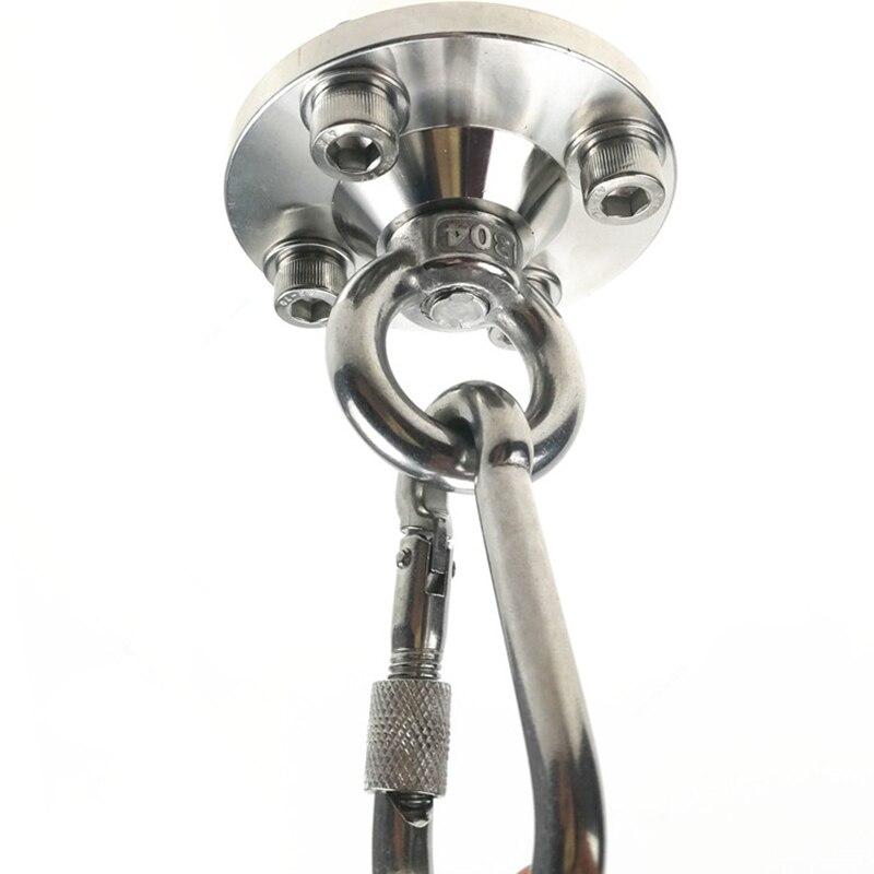 360 Rotate Home Gym Ceiling Mount Anchor Yoga Swing Hammock Sandbag Hooks Boxing Battle Rope Suspension Strap Buckle Trainer