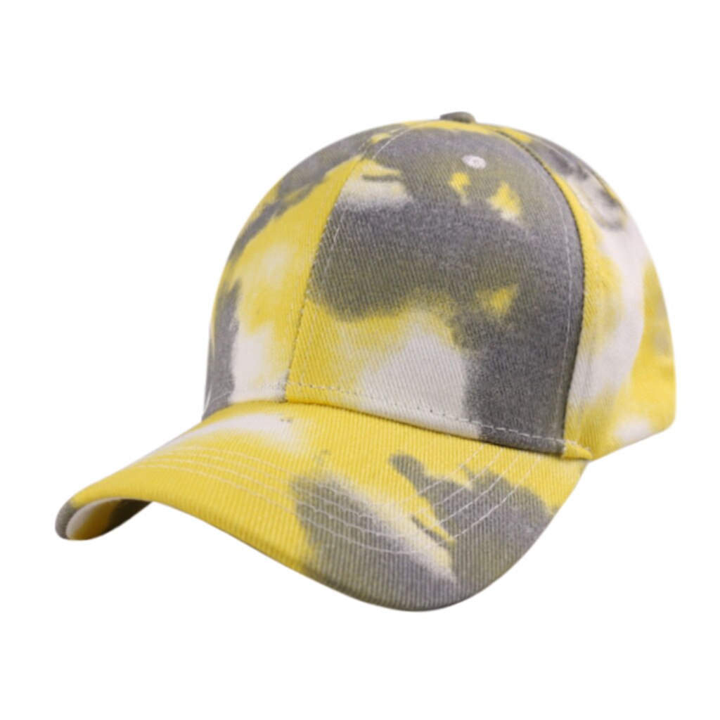 Tie-dye print cap tennis cap udendørs sport baseball tenis bomuld åndbar solskærm tennis caps hestehale cap: -en