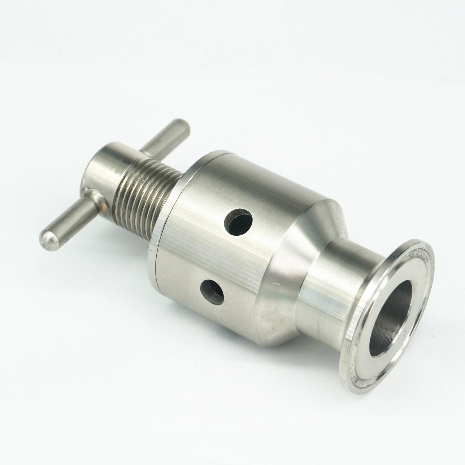 1.5" Tri Clamp 0.5-5 Bar Adjustable Pressure Relief Safety Valve Sanitary SUS304