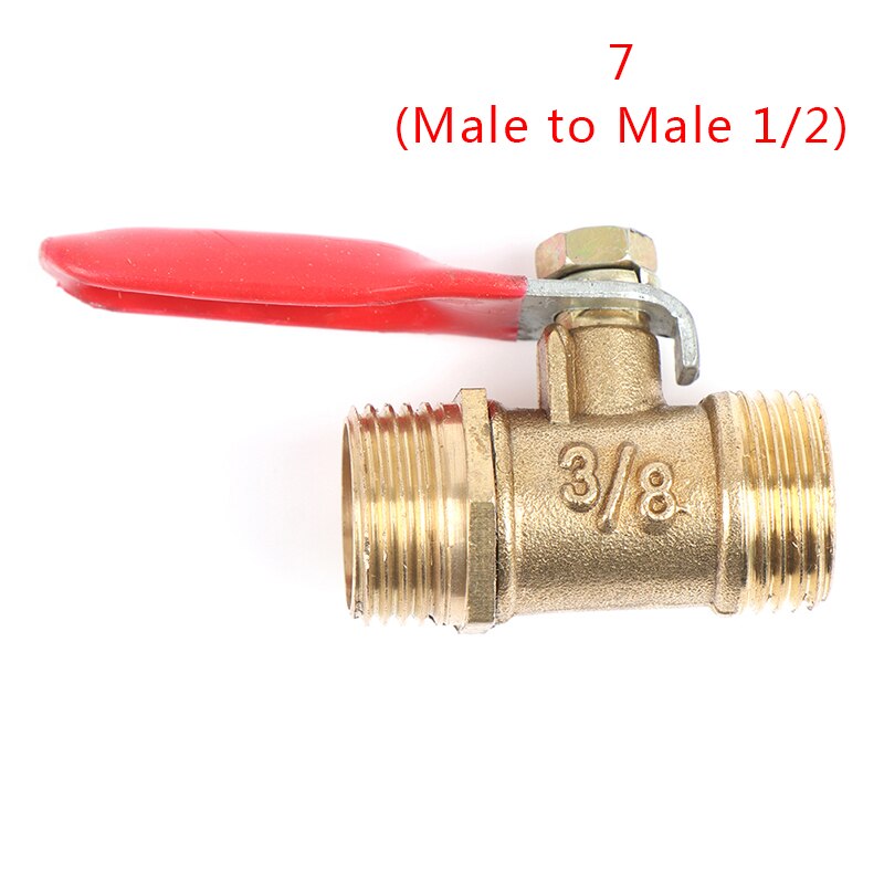 1PCS 1/4'' 3/8'' 1/2'' Brass Ball Valve BSP Threaded Air Water Oil Flow Control Plumbing Fitting: 7