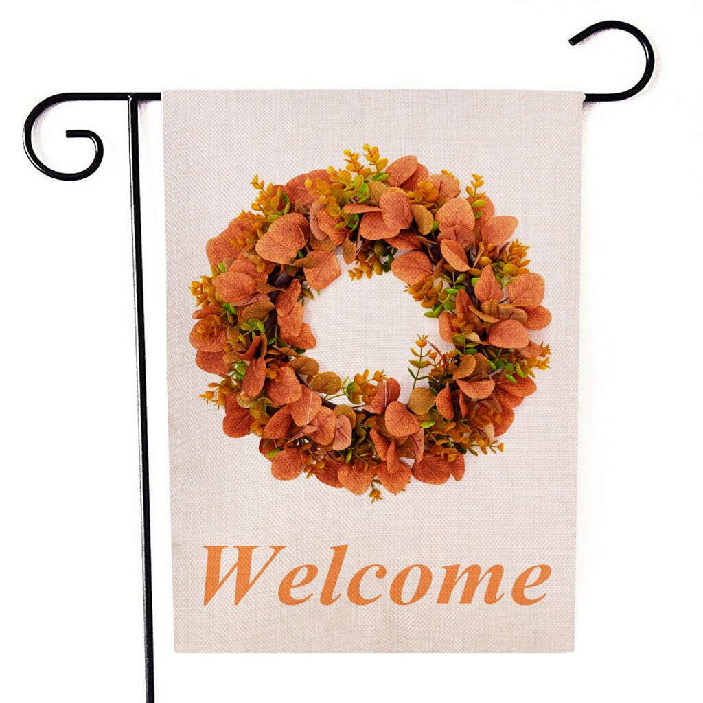 Welcome Wreath Small Garden Flag Vertical 12.5 x 18 Inch Yard Outdoor Decor Flag Garden Decoration Garden Flags: B