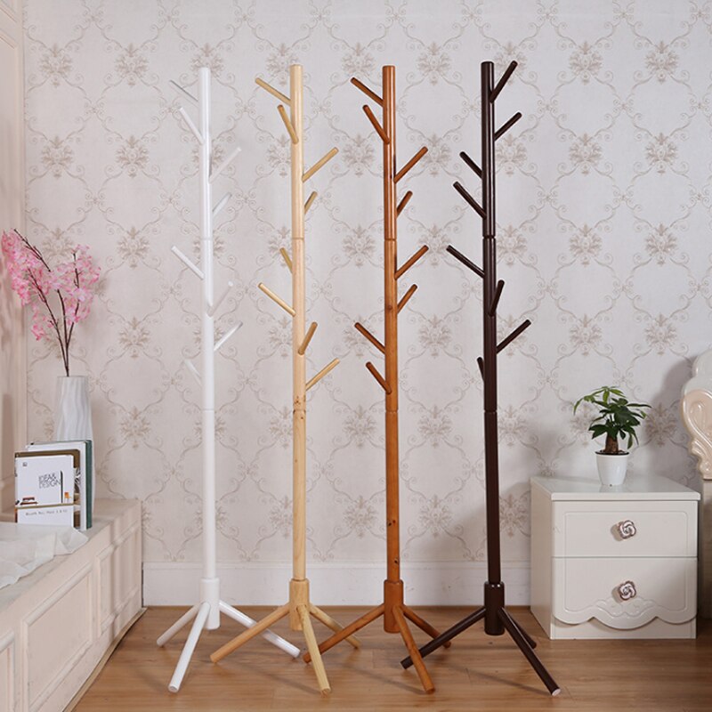 Premium Houten Kapstok Vrijstaand Met 8 Haken Hout Boom Kapstok Stand Voor Jassen Hoeden Sjaals Kleding Handtassen