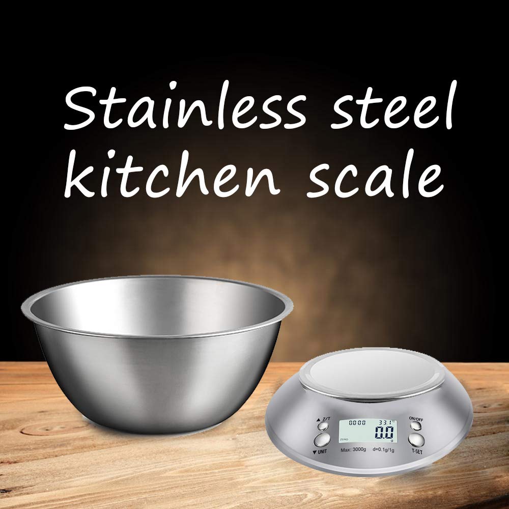 Cooked Scale Kitchen Scale Stainless Steel 5kg 3KG Electronic S... – Grandado