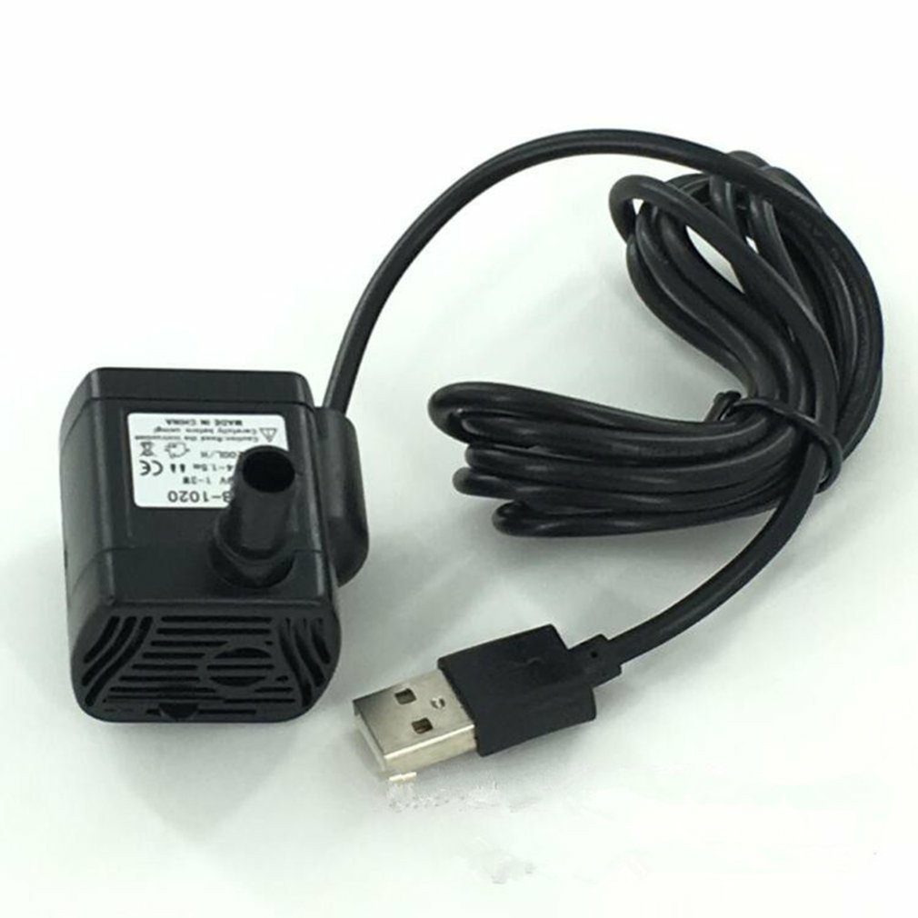 Støjsvag usb mikro dykpumpe  dc3.5v-9v 3w akvarie akvarium springvandsdam dyk vandpumpe til havens fiskedam