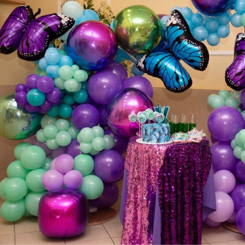 Large Butterfly Foil Balloon for Baby Shower Kids Girl Birthday Jungle Party Decoration Inflatable Air Balloon Animal Globos