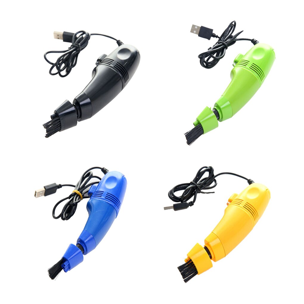 1PC Mini Vacuum USB Keyboard Cleaner PC Laptop Brush Dust Cleaning Tool Multiple Brushhead 4 Color