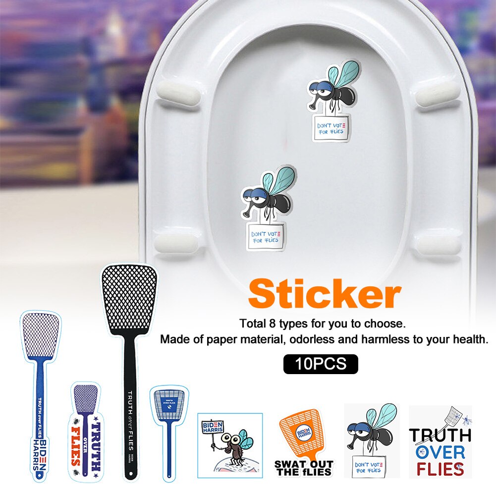 Lot de 10 autocollants décoratifs pour téléphone portable, motif « vérité sur les mouches », pour valises, voiture, maison, couvercle de toilette, ordinateur portable, bouteille d'eau