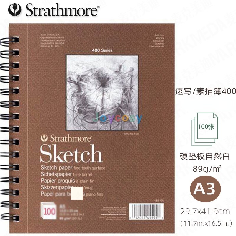 Strathmore Sketch Paper Pad, Drawing Paper Pad, 400 Series 300 Series, Versatile Ideal for Pencil, Charcoal, Crayon and Markers