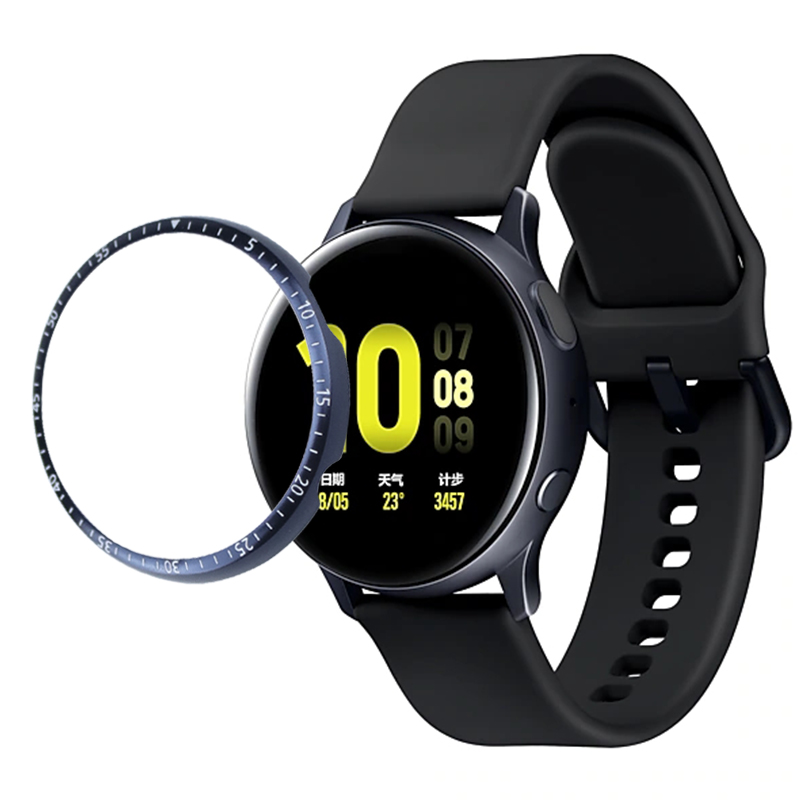 Ring Case Protection Cover Bezel For Samsung Galaxy Watch active 2 40 44mm Smart Bracelet Bezel active2 Anti Scratch Metal Cases: Blue / Active 2 40mm