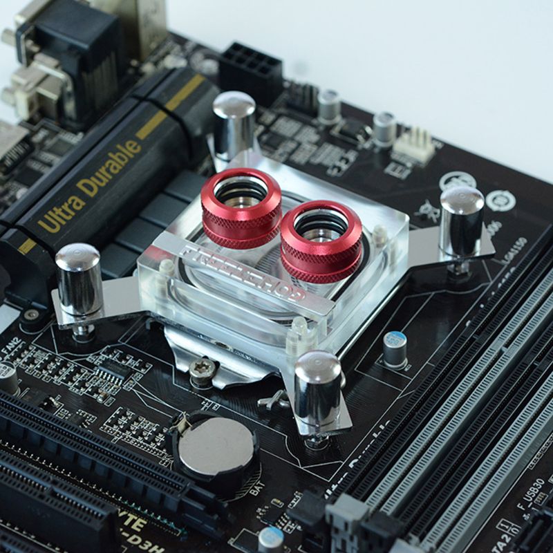 G1/4 Thread Waterblock Acrylic Copper Water Cooling CPU PC Water Cooling Radiator Heatsink Block for 1150 1151 1155 1156