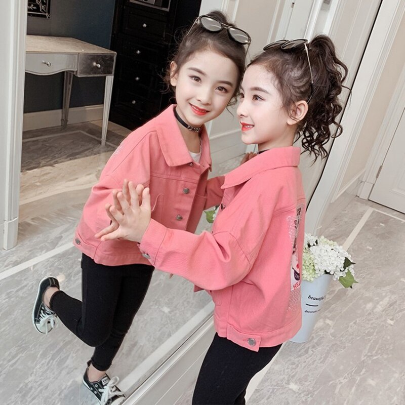 Abrigo vaquero para chicas chaqueta para niños, bonito , ropa vaquera para niños, ropa de adolescentes, de 8 a 12, TZ484