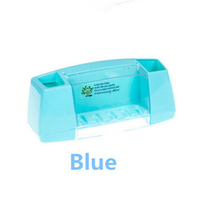 1pc Suction Hooks Toothbrush Holder Toothpaste Holder Bathroom Sets Tooth Brush Cup Container Bathroom Shelves Bath Accessories: Blue