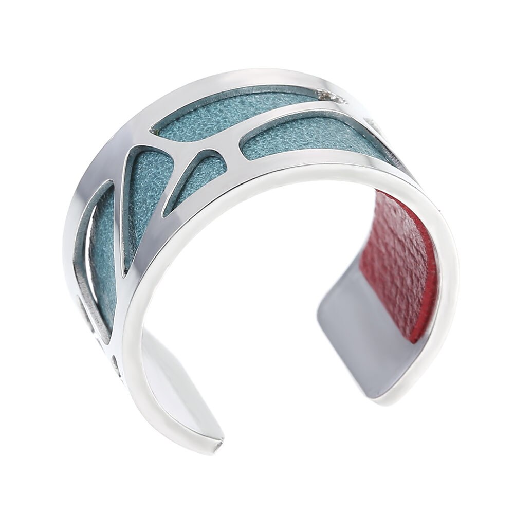 Cremo Open Resizable Rvs Ring Voor Vrouwen Verwisselbare Lederen Ring Bijoux Bagues Giet Femme Anillos: SR0024708