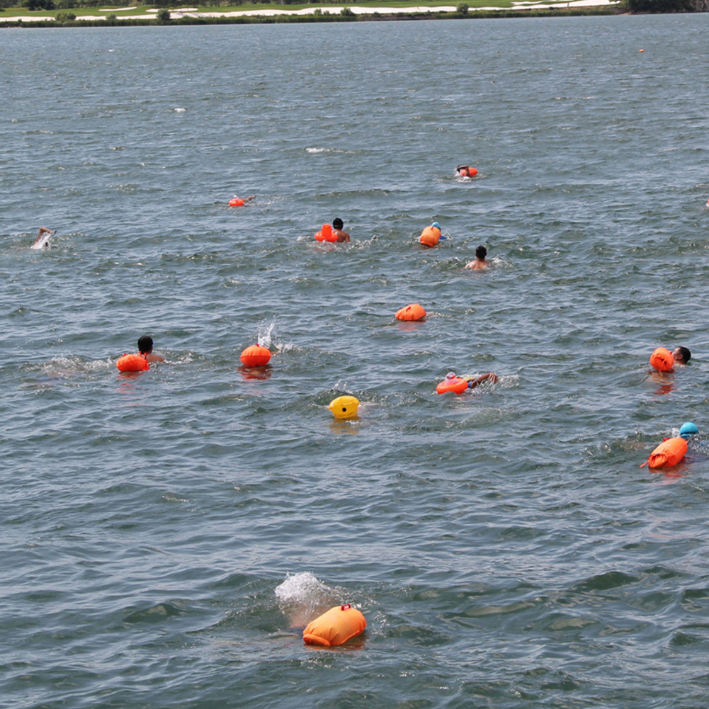 Svømning bøje svømning livreddende bøjer oppustelige flyde taske sikkerhed flydende luft tør taske slæb flyde drivende signal airbag