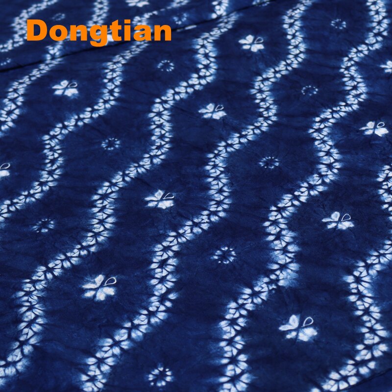 Traditional Hand-dyed Cloth Hand Tie Dye Indigo Fabric Natural Plant Tie Dyed Shibori Fabric Blue Indigo Fabric Crafting Cloth: Style 3