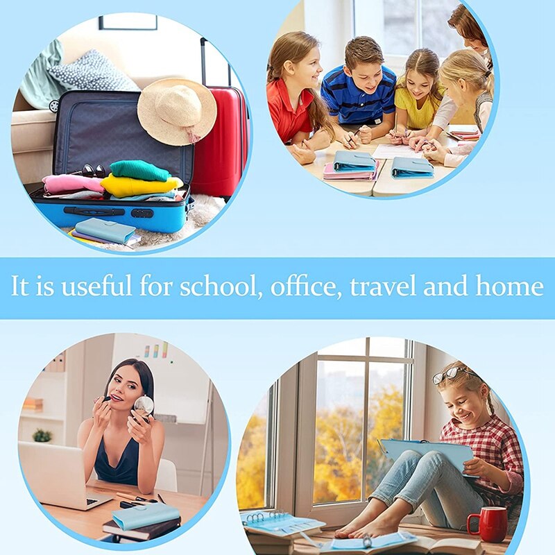 15 Pieces A6 Binder Cover Set, PU Leather Notebook Binder Refillable Planner Binder for Home School