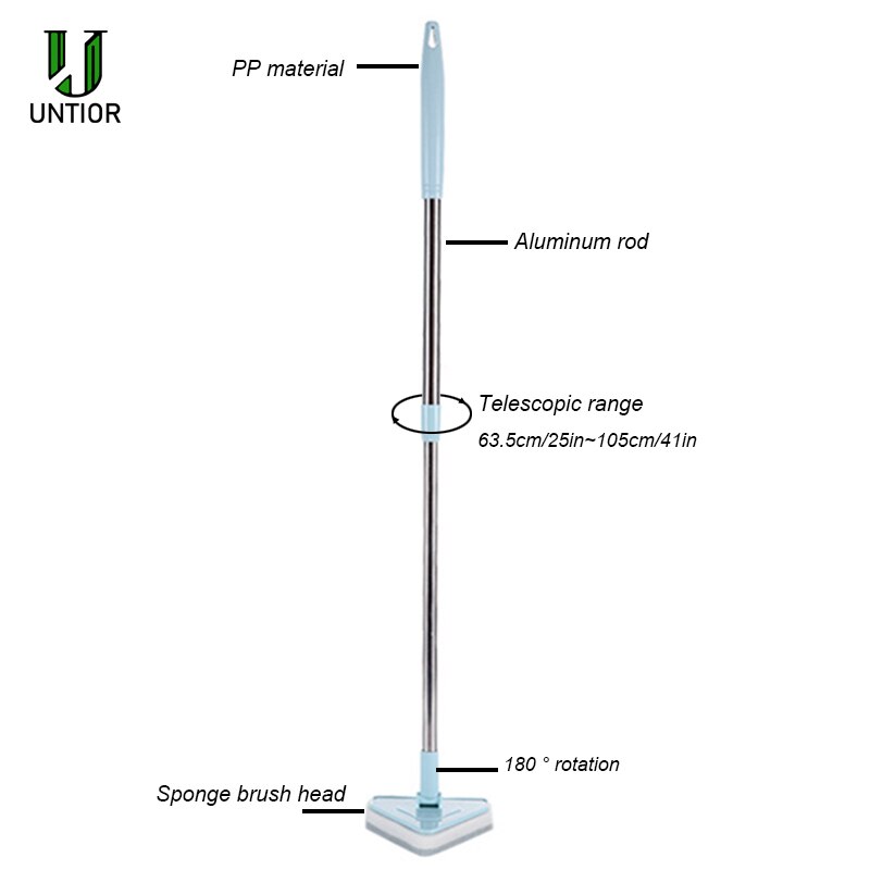 UNTIOR – brosse de salle de bain à Long manche, évolutive, éponge de remplacement, vadrouille, baignoire, carrelage, brosse de nettoyage de sol, outils de nettoyage de vitres en verre
