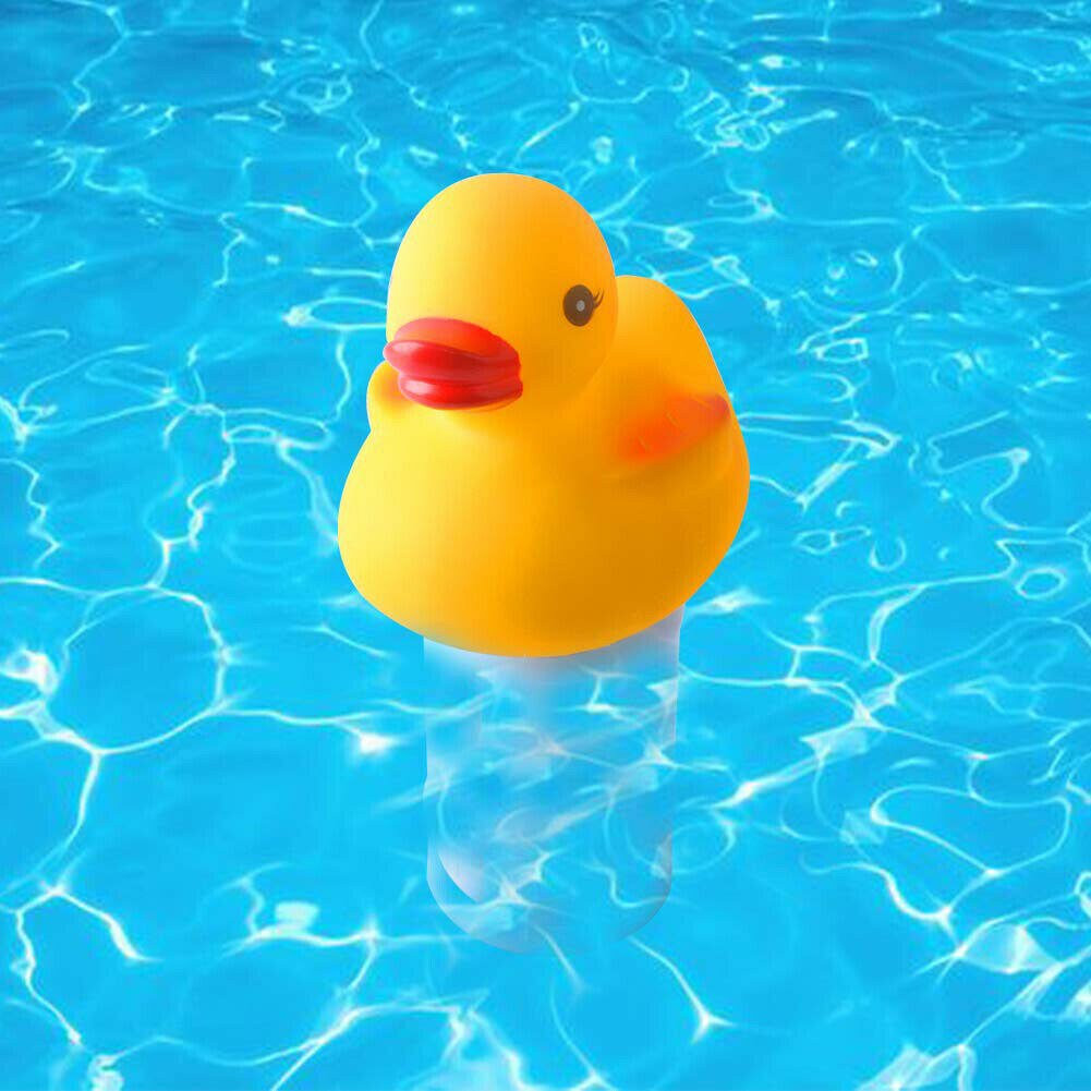 Flotador dispensador químico flotante de pato bonito para piscina, dispensador de pastillas de cloro, ofertas de abrazo