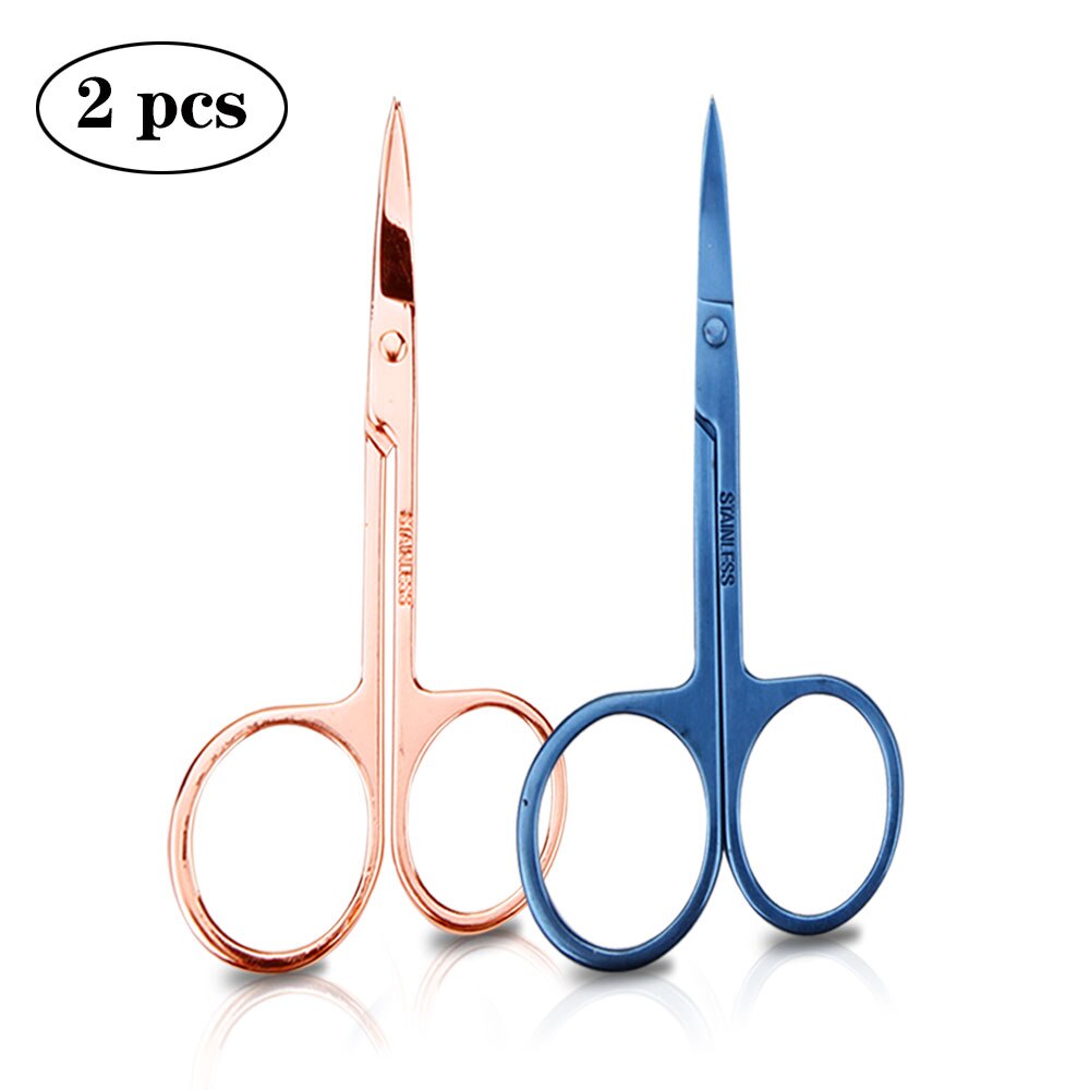 Stainless Steel Manicure Scissors Nail Cuticle Nipper Cutter Eyebrow Dead Skin Remover Ingrown Toenail Curved Head Makeup Tools: set 3
