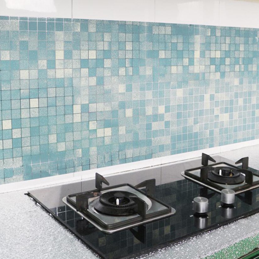 Hoge Temperatuur Weerstand Keuken Desktop Muur Beschermen Olie-Proof Stickers Waterdicht Eenvoudig Te Reinigen Muurstickers Zelfklevende