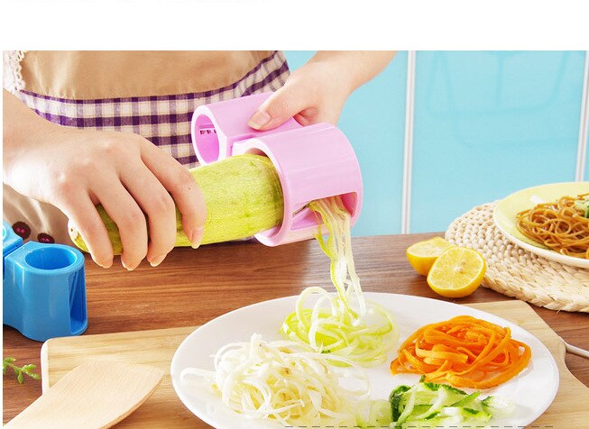 Spiralizer Premium Vegetable spiral slicer +Sharpener Fruits Grater Pasta Noodles zucchini Julienne Peeler Cutter Maker