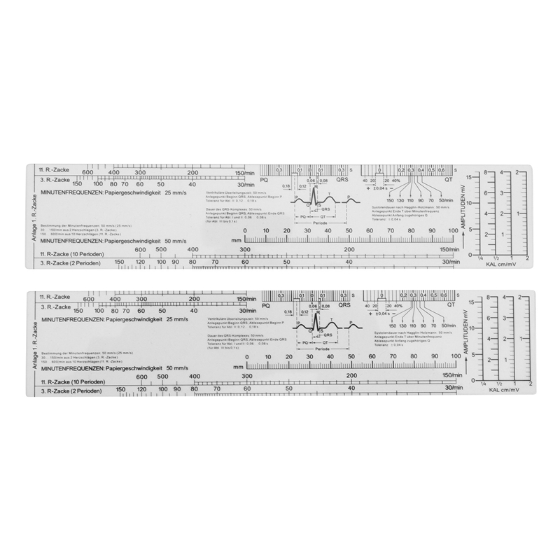 Essential EKG Ruler Pocketcard in English: Default Title