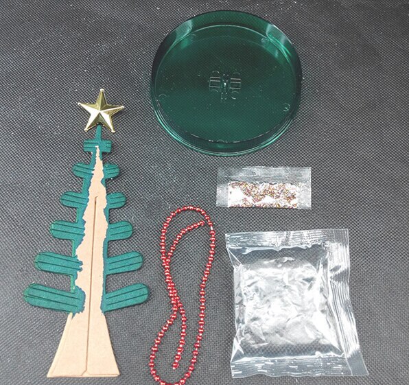 Miracle croissant arbre de noël bricolage vert visuel comme par magie cultiver des cristaux de papier arbre magique cultiver des arbres de noël