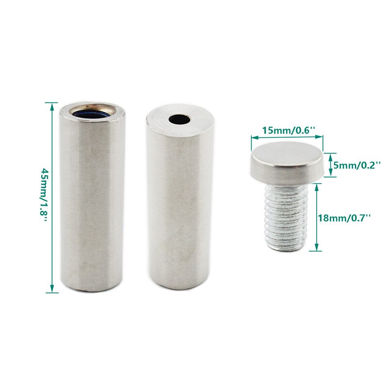 Sign Holders,Stainless Steel Custom Sign Standoff Screws,Wall Mount Standoff Holders Hardware Advertising Glass Acrylic Standoff: 16x50mm 8PCS