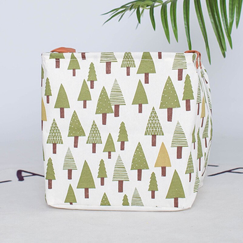 Organiseur de rangement nordique pour linge, grand espace, poignée pliable, panier à linge: style17