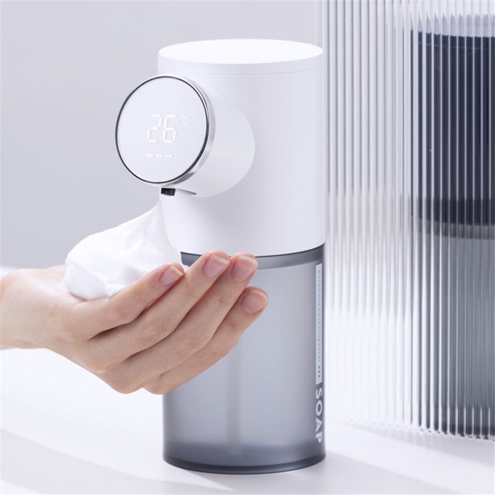 Hands Free Automatic Liquid Soap Dispenser Touchless Smart Sensor Foam Soap Dispenser Hand Washer For Kitchen Bathroom: Digital USB White