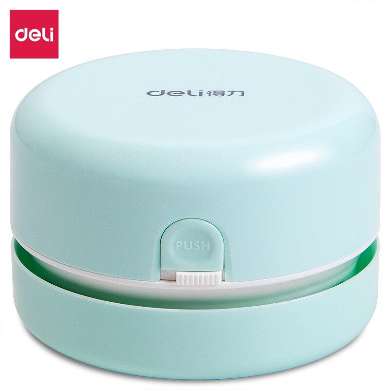 Deli USB Vacuum Cleaner Desktop Dust Keyboard Clean Home Table Sweeper Laptop Cleaner for School Classroom Office Supplies: Battery Green