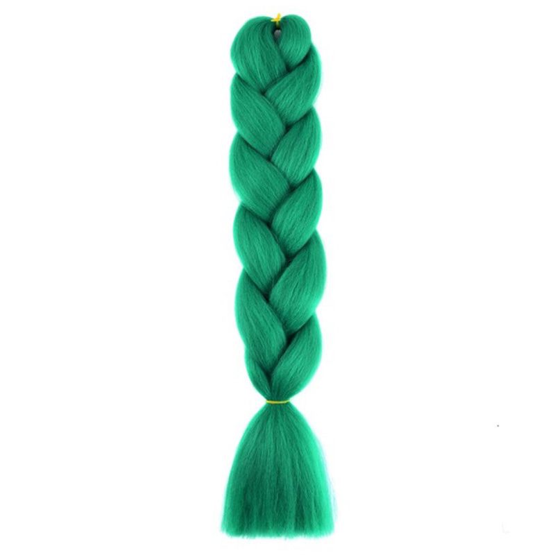 Estensioni trecce jumbo sintetiche da 24 pollici Capelli lunghi Yaki intrecciati lisci Capelli afro di colore Ombre per le donne